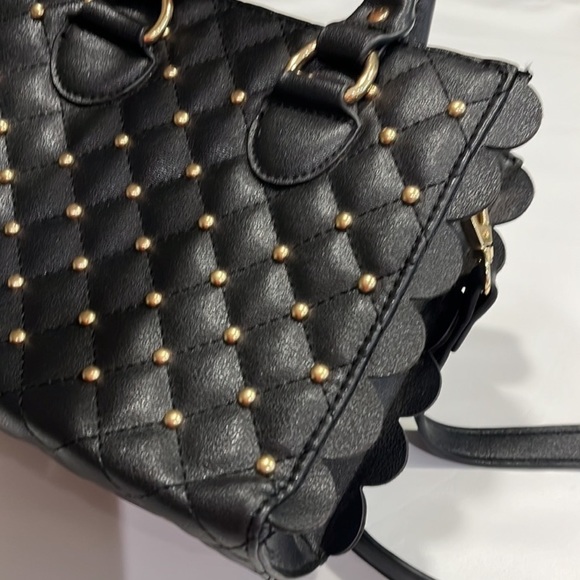 Fashion crossbody bag gold studs quilted - Picture 2 of 11